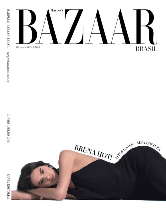 Com vestido Le Lis Blanc, Bruna Marquezine posou para a 'Harper's Bazaar' de junho/julho com edição de moda de Luis Fiod