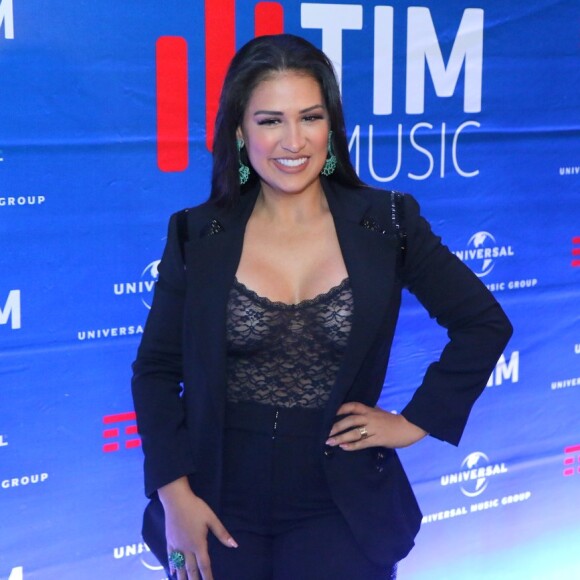 Simone, da dupla com Simaria, se apresentou no festival Tim Music na Jeunesse Arena, na Zona Oeste do Rio, na noite desta sexta-feira, 1 de junho de 2018