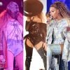 Máscara, vinil e efeito holográfico marcaram os figurinos de Beyoncé no primeiro show da turnê 'On the Run II', no estádio Principality, em Cardiff, no Reino Unido, nesta quarta-feira, 6 de junho de 2018. Confira os looks!