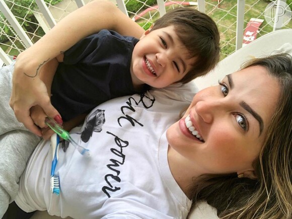 Aline Gotschalg é mãe do pequeno Lucca, de 2 anos, da união com Fernando Medeiros