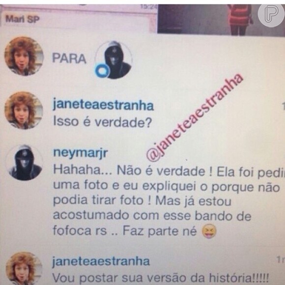 Em conversa por direct message no Instagram, Neymar nega envolvimento com blogueira Priscilla Silva: 'Ela foi pedir uma foto e eu expliquei porque não podia tirar foto'
