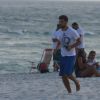 Cauã Reymond correu na praia da Barra da Tijuca na tarde desta terça-feira, 26 de agosto de 2014