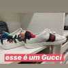 Marília Mendonça mostrou um tênis da grife Gucci que estará à venda em bazar beneficente