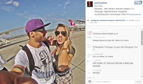 Internautas deixaram mensagens no Instagram de Yuri Fernandes condenando atitude do ex-BBB