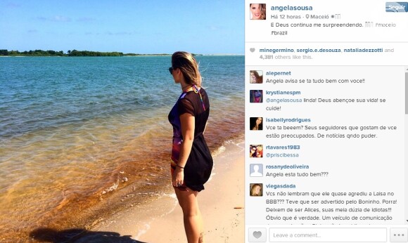 No Instagram de Angea Sousa, internautas mandam mensagens de apoio e querem saber como está a bailarina