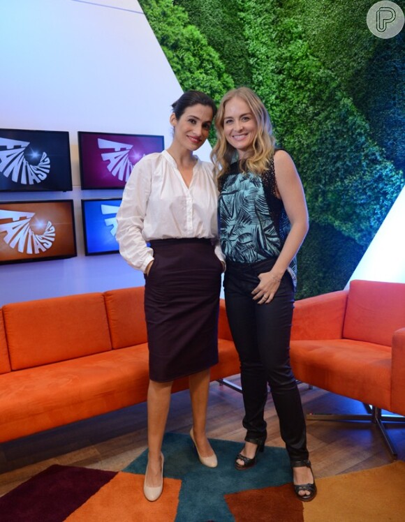 Angélica e Renata Vasconcellos bateram um papo no programa 'estrelas', neste sábado, 6 de setembro de 2014
