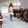 Naomi Campbell também desfilou com looks da estilista belga Diane von Furstenberg na Semana de Moda de Nova York