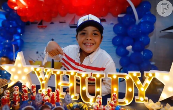Filho de Wesley Safadão, Yhudy completou 8 anos e ganhou uma festa do cantor