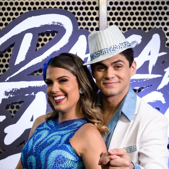 Lucas Veloso e Nathalia Melo foram pares no 'Dança dos Famosos', quadro do 'Domingão do 'Faustão'