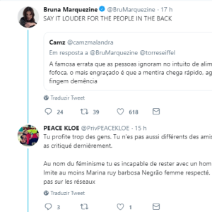 Bruna Marquezine rebate insulto de internauta que a comparou com amigos de Neymar