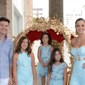 Vera Viel e Rodrigo Faro são pais de três meninas: Clara, Maria e Helena