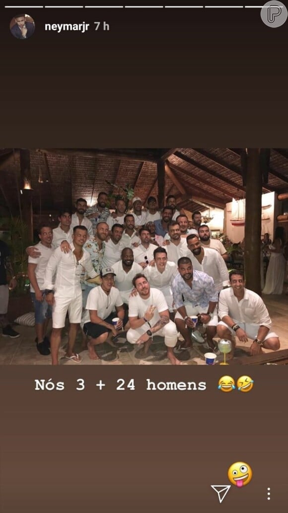 Neymar polemizou no réveillon ao compartilhar foto ao lado de 26 mulheres e depois posou com 26 homens