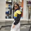 Tendências da Moda de Rua da Paris Fashion Week: blocos de cores + saia de seda + bota