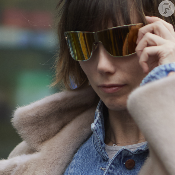 Tendências da Moda de Rua da Paris Fashion Week: óculos tipo snow