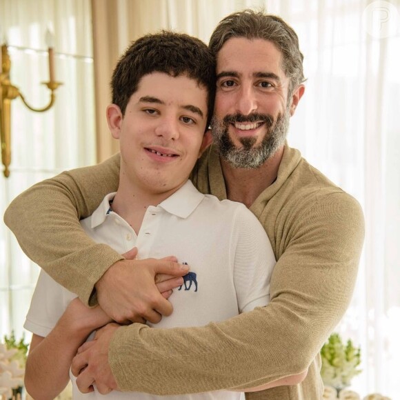 Marcos Mion já usou suas redes sociais para fazer uma declaração ao filho mais velho, diagnosticado com autismo: 'Eu não trocaria o Romeo por criança alguma!'