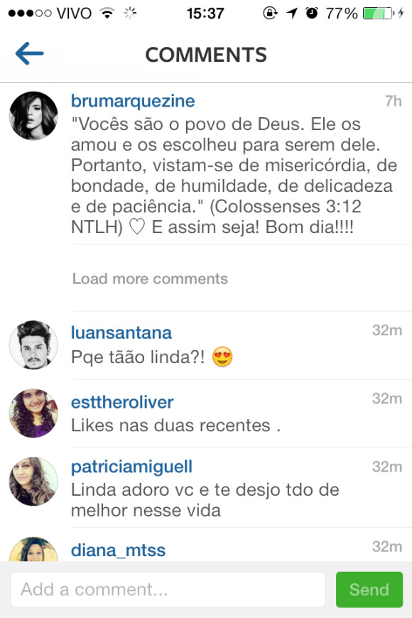 Luan Santana comenta na foto de Bruna Marquezine: 'Por que é tão linda?'