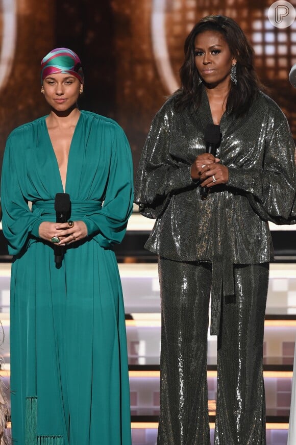 Looks do Grammy Awards: Alicia Keys e Michelle Obama