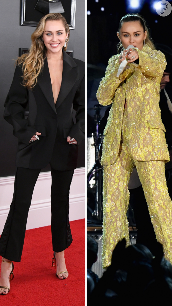 Looks do Grammy Awards 2019: a noite da alfaiataria com Miley Cyrus