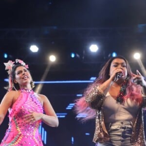 Preta Gil e Luísa sonza cantam com Pabllo Vittar em evento no Centro do Rio de Janeiro, na noite desta sexta-feira, 22 de fevereiro de 2019