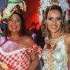 Fabiana Karla se encontrou com Leona Cavalli no baile do Copacabana Palace