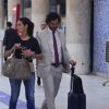 Túlio Gadelha andou de mãos dadas com Fátima Bernardes em saguão de aeroporto