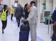 Fátima Bernardes mata saudade do namorado, Túlio Gadêlha, em aeroporto. Fotos!