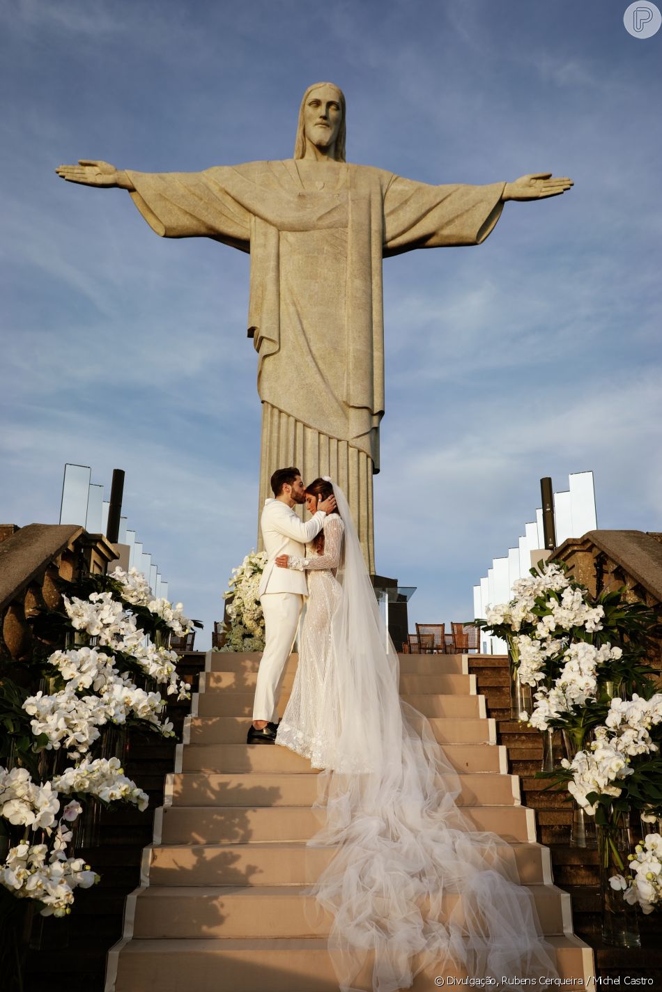 Alok e Romana se casaram no fim de janeiro aos pÃ©s do Cristo Redentor 