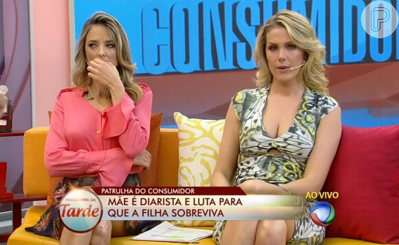 A apresentador chora ao vivo no programa após assessor insinuar que ela tem ligação com político, em 3 de outubro de 2014
