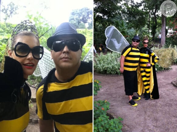 Na temporada de 2011 do 'Amor & Sexo', Fernanda Lima e André Marques se divertiram ao sair pelas ruas vestidos de abelhas para discutirem o quadro 'Sexo Selvagem'