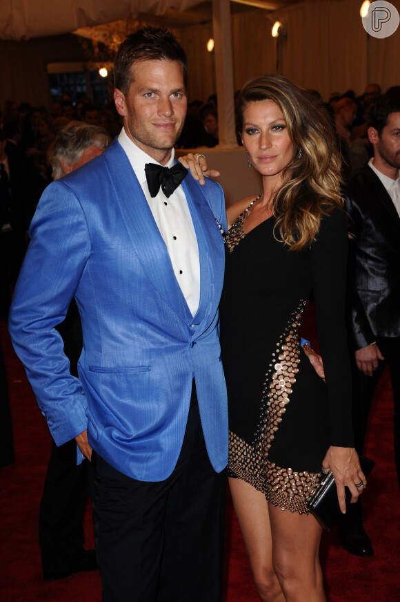 Gisele Bündchen é casada com o jogador de futebol americano Tom Brady há cinco anos