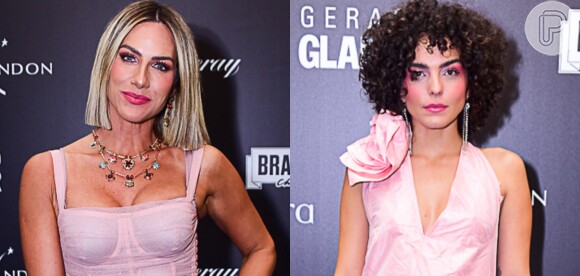 Giovanna Ewbank e Julia Konrad usam look e make rosa millennial em prêmio