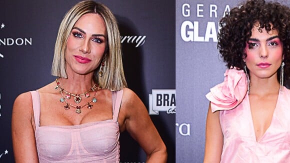 Pink mood! Gio Ewbank e Julia Konrad usam look e make rosa millennial em prêmio