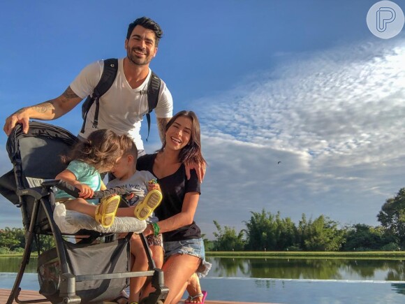 Adriana Sant'Anna e Rodrigão compartilham momentos dos filhos, Rodrigo e Linda, nas redes sociais