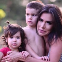 Adriana Sant'Anna mostra maternidade real em fotos com os filhos: 'Feliz dia'