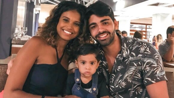 Filho de Aline Dias e Rafael Cupello impressionou por semelhança com o pai nesta terça-feira, 11 de junho de 2019