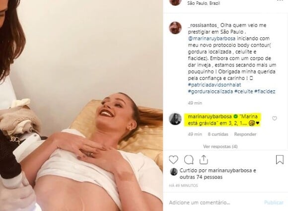 Marina Ruy Barbosa ironiza rumores de gravidez em comentário