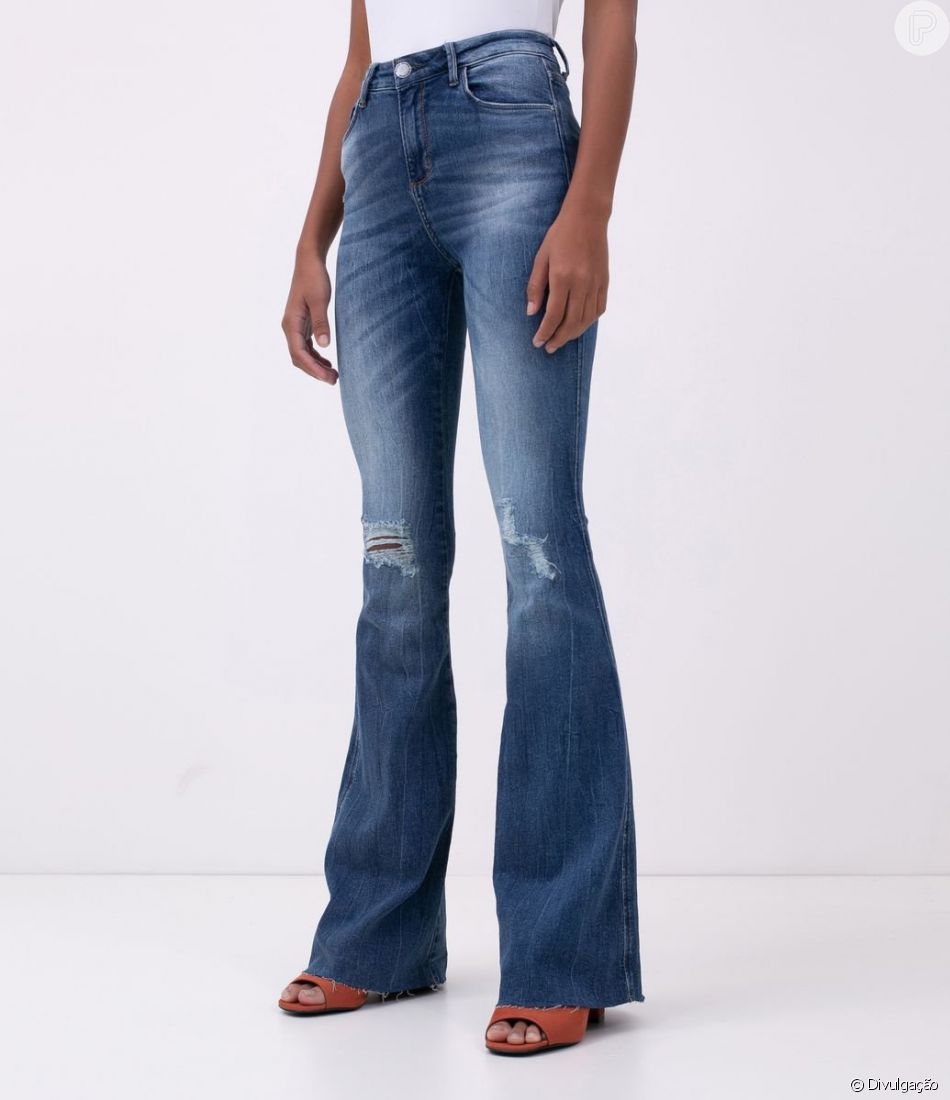 calça jeans flare renner