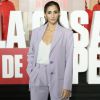 Look da atriz Alba Flores para lançamento da terceira temporada da série 'La Casa de Papel', na Colômbia
