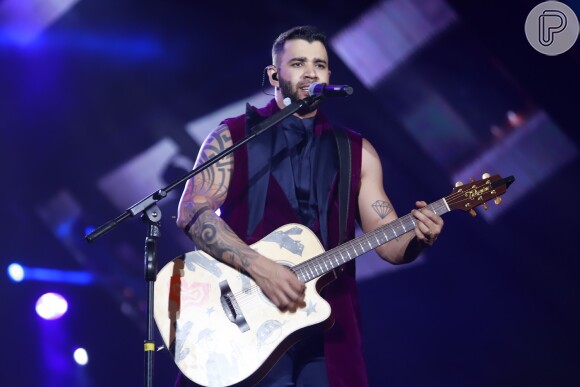 O cantor Gusttavo Lima esbanjou estilo em cima dos palcos para gravar seu DVD