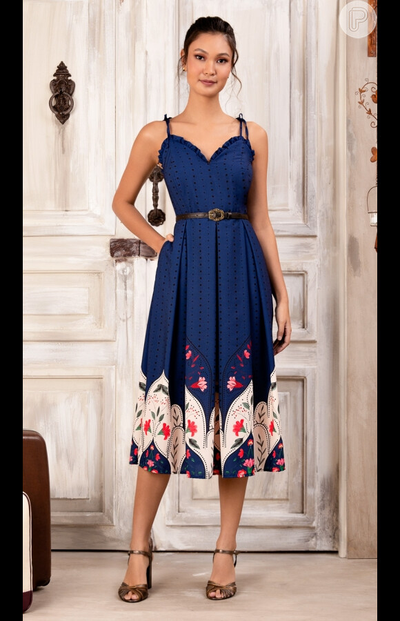 Vestido para comprar online: estampado e bem feminino, da Antix, R$ 398