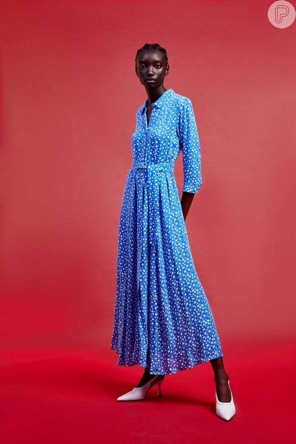 Foto: Vestido para comprar online: estampado, da Zara, por R$ 299