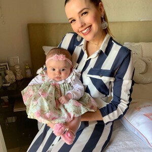 Filha de Thaeme Mariôto, Liz completou 3 meses no fim do mês passado