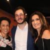 Fátima Bernardes e o namorado, Túlio Gadêlha, encontraram Zileide Silva na festa dos 50 anos do 'Jornal Nacional'