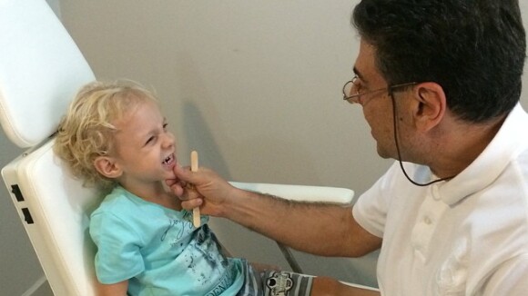 Filho de Neymar, Davi Lucca, vai ao dentista pela primeira vez: 'Olha a carinha'