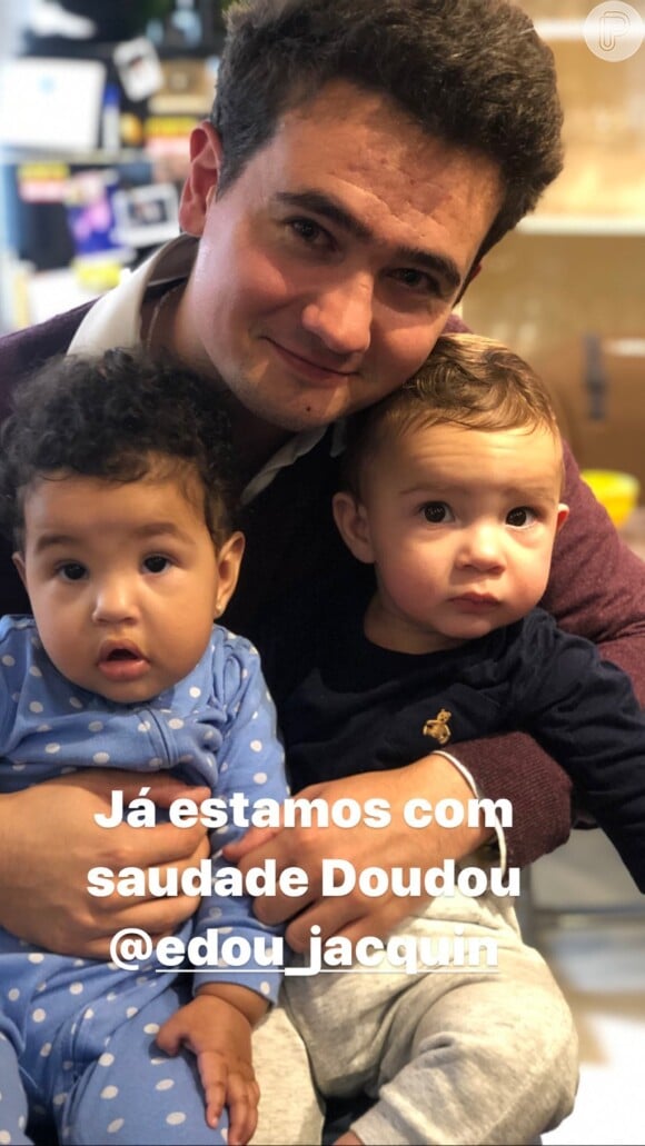 Erick Jacquin fala em francês com os filhos nesta terça-feira, dia 10 de setembro de 2019
