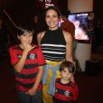 Juliana Knust e filhos assistiram ao espetáculo 'Turma da Mônica Brasilis', no teatro Bradesco, nesta quinta-feira, 10 de outubro de 2019