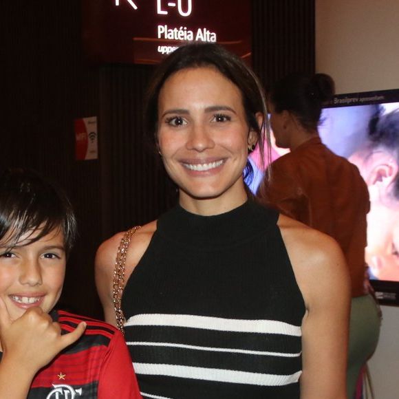 Juliana Knust e filhos assistiram ao espetáculo 'Turma da Mônica Brasilis', no teatro Bradesco, nesta quinta-feira, 10 de outubro de 2019