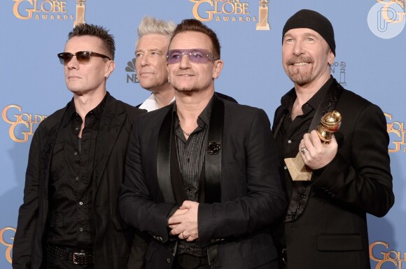 Bono, líder do U2, fez apresentação no Oscar 2014