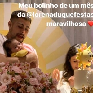 Tatá Werneck e Rafael Vitti celebraram o primeiro mês de vida da filha, Clara Maria