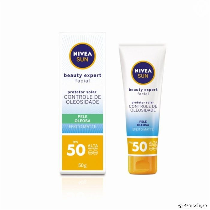  A Nivea lança a linha Sun Beauty Expert com 4 versões de protetor, entre eles o indicado para a pele oleosa, tem FPS 50 